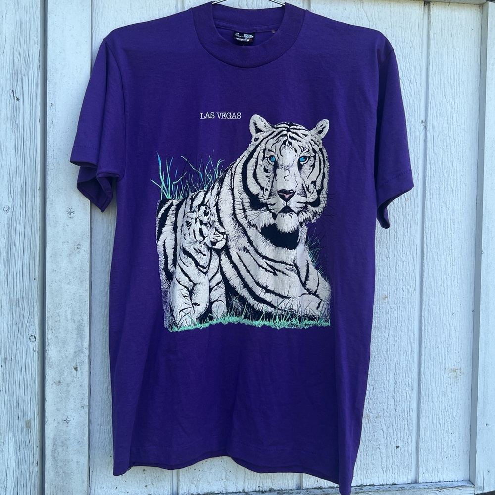 Vintage 90s White Tiger Las Vegas Single Stitch Screen Stars T Shirt